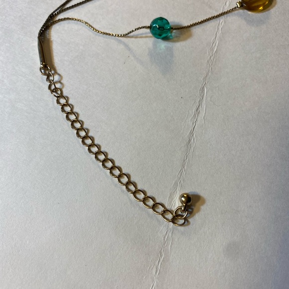 Lia Sophia, Mural Retired Necklace, Multicolored Beads, Brown, Blue, Green, Gold - Picture 6 of 7